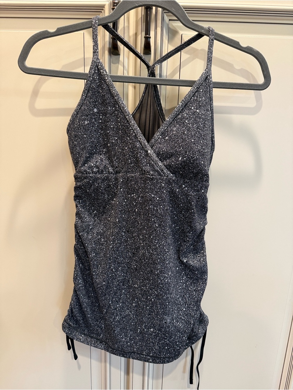 LULULEMON SPECKLED RUCHED RACERBACK TANK TOP